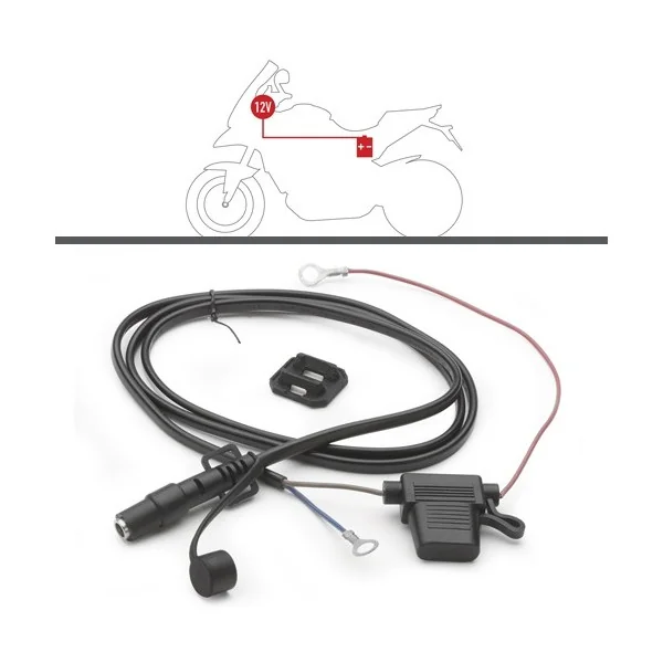Kit Power Givi Socket Univ 12V Manillar con Fusible - Conexion B S110