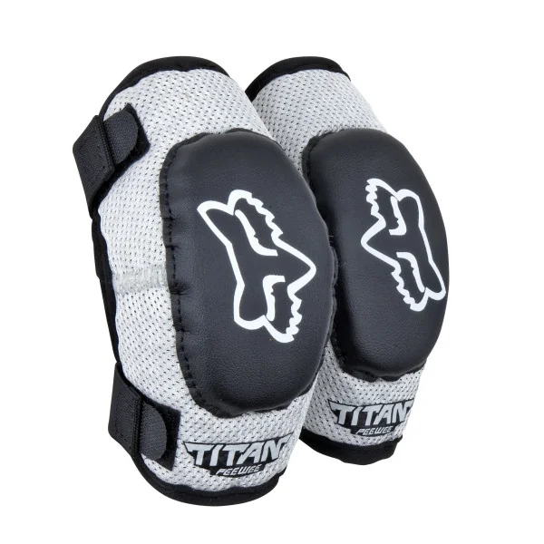Codera Niño Fox Peewee Titan Elbow Guard Negro / Plata Fx16