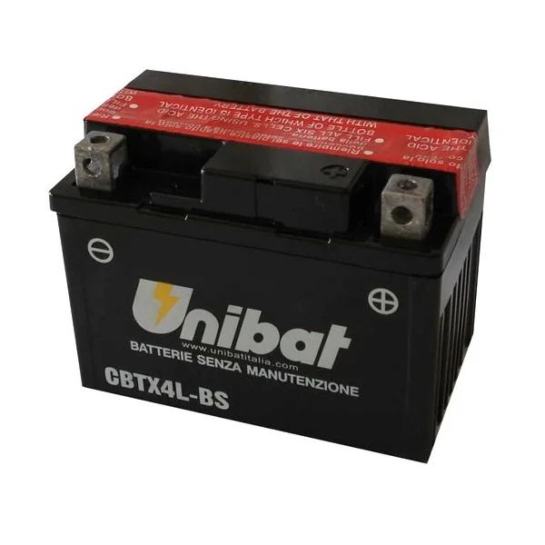 Bateria Unibat CBTX4L-BS AGM Con Ácido|CBTX4LBS|