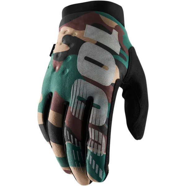 Guantes 100% Brisker Camo Verde |33305723|