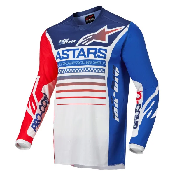 Camiseta Alpinestars Racer Compass Off White Rojo |3762122-2537|