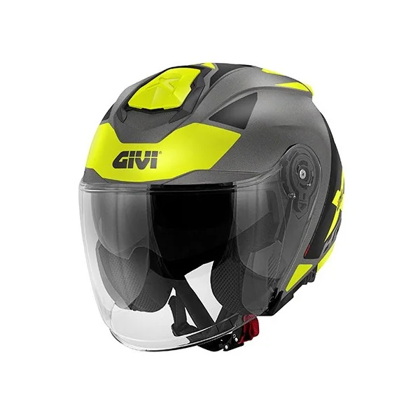 Casco Givi Jet X25 Target Titanio Negro Amarillo |HX25FTGTB54|
