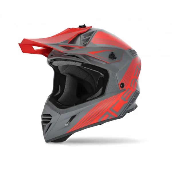 Casco Acerbis Capacete X-Track VTR Gris Rojo |0023901.295|