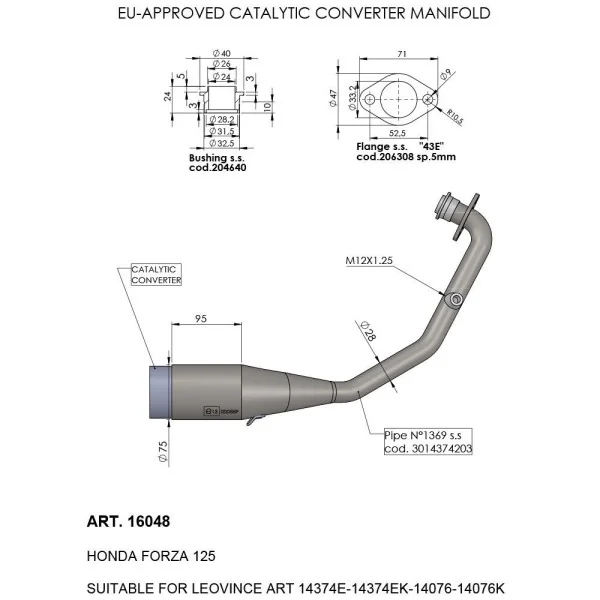Catalytic Converter LEO VINCE /18120544/