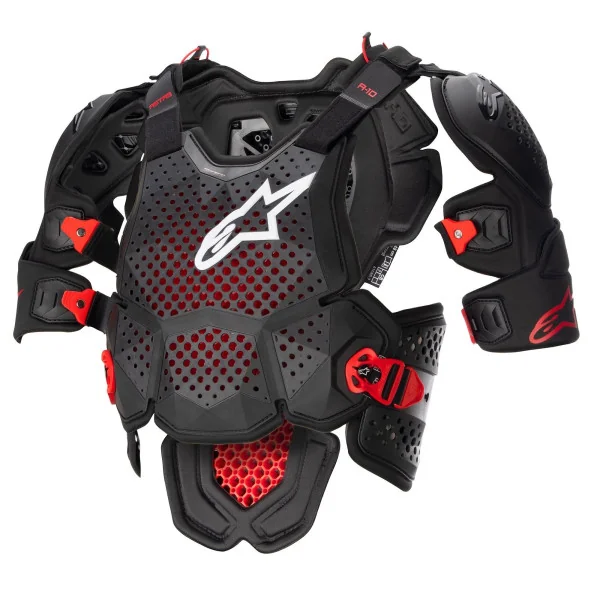 Peto Alpinestars A-10 V2 Full Anthracita Negro Rojo |6700523-1431|