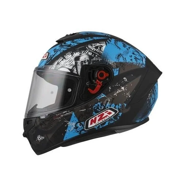 Casco Nzi Trendy Jungle Negro Sky Azul |150330A558|