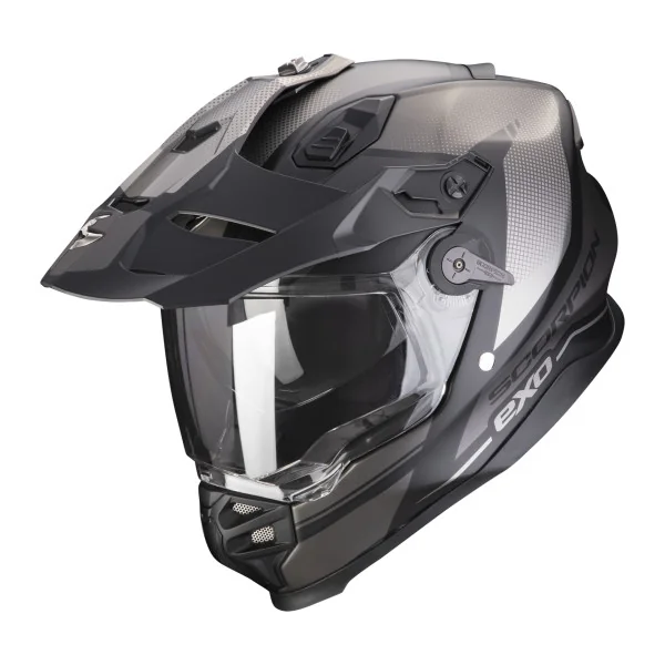 Casco Scorpion Adf-9000 Air Trail Negro Mate Plata |184-425-159|
