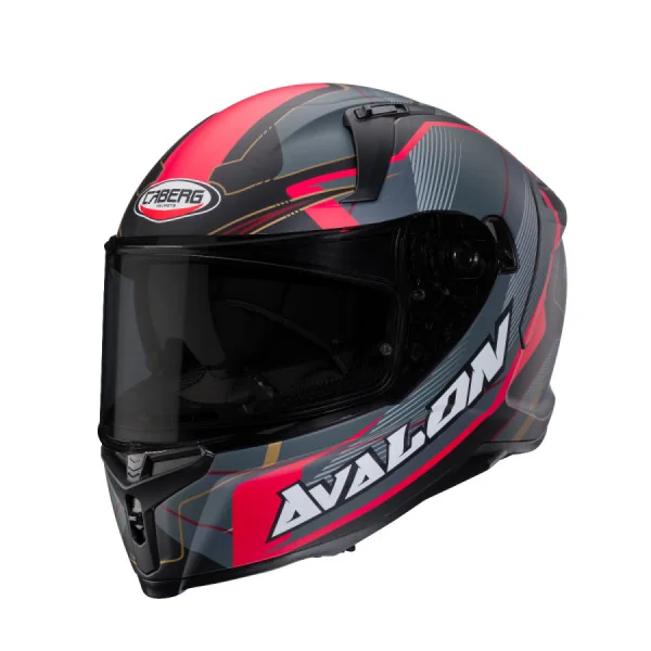 Casco Caberg Avalon X Optic Negro Gris Mate Rojo |C2QI60L7|
