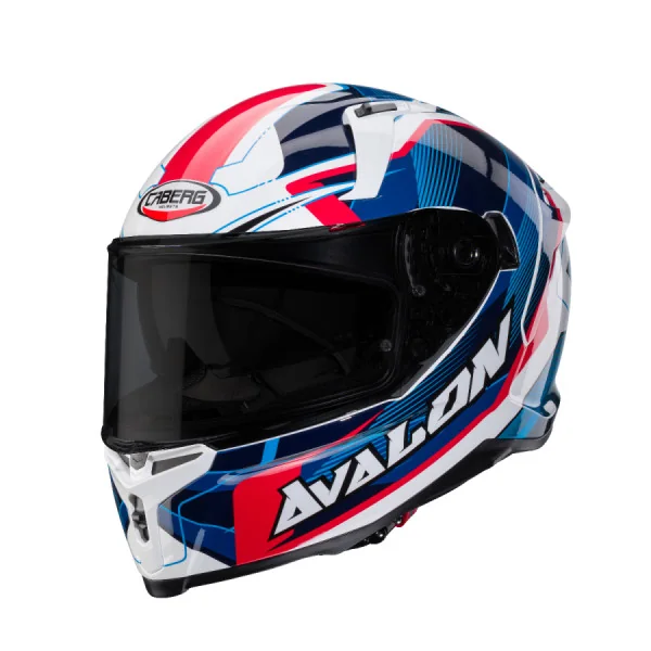 Casco Caberg Avalon X Optic Blanco Azul Rojo |C2QI60D6|