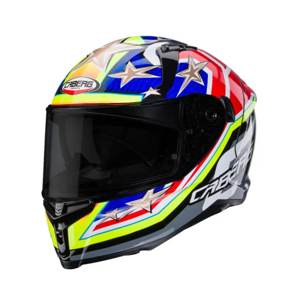 Casco Caberg Avalon X Track Negro Amarillo Rojo Azul |C2QH60J9|