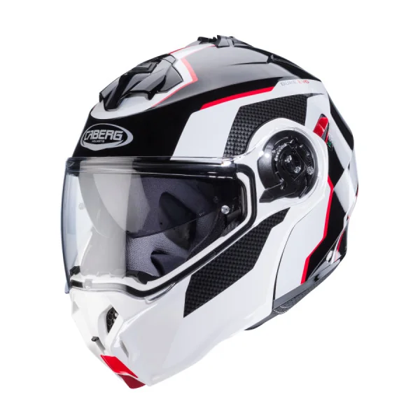 Casco Caberg Duke Evo Move Negro Blanco Rojo |C0KB60M3|