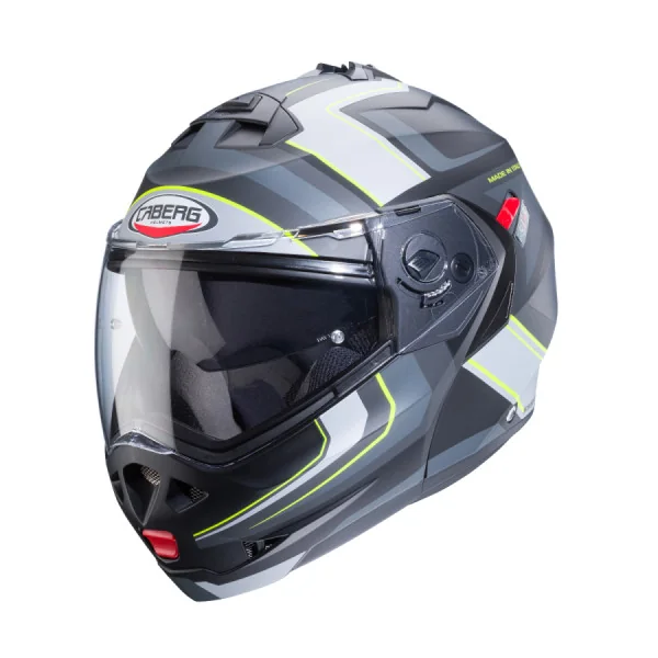 Casco Caberg Duke X Tour Negro Mate Amarillo Fluor Antracita Plata |C0IL60I5|