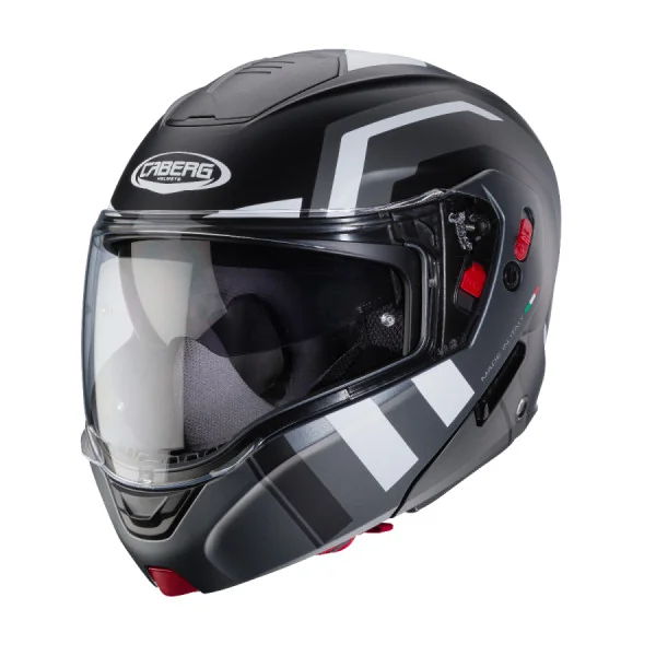 Casco Caberg Horus X Road Negro Mate Gun Metal Blanco |C0JD60M4|