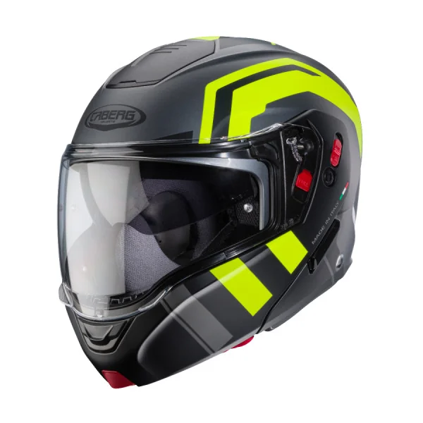 Casco Caberg Horus X Road Mate Gun Metal Negro Amarillo Fluor |C0JD60L1|