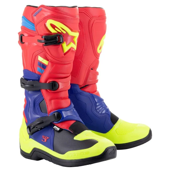 Botas Alpinestars Tech 3 Rojo Azul Amarillo |2013018-3375|