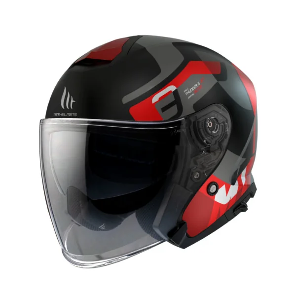 Casco Mt Thunder 3 Sv Jet Silton B5 Rojo Perla Mate |11209481523|