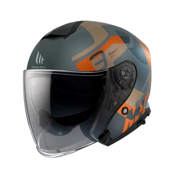 Casco Mt Thunder 3 Sv Jet Silton C4 Naranja Fluor Mate |11209482433|