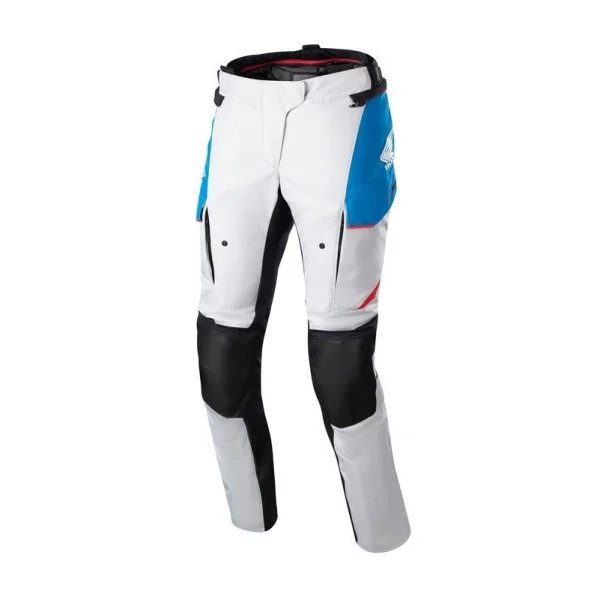 Pantalón Alpinestars Honda Stella Andes V3 Drystar Gris Azul Rojo Brillo