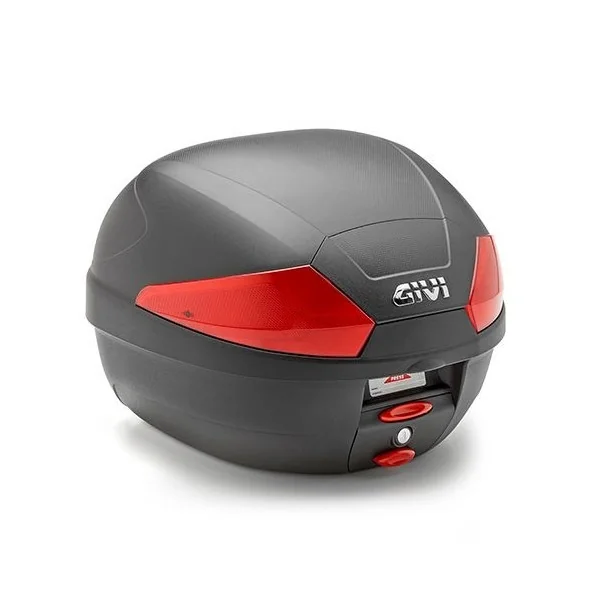 Baúl Monolock Givi 29L Negro Con Catadióptricos Ahumado |B29NT2|