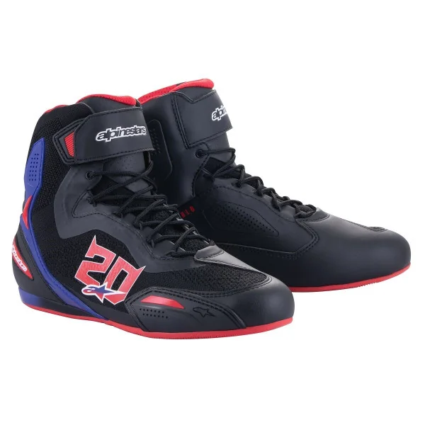 Botas Alpinestars FQ20 Faster 3 Rideknit Negro Rojo |2513323-1317|