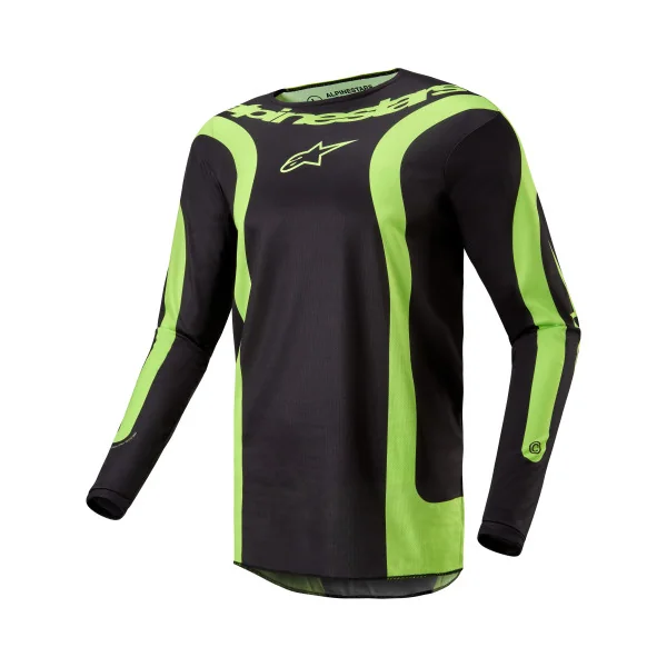 Camiseta Alpinestars Fluid Lurv Negro Amarillo Fluor |3762024-168|