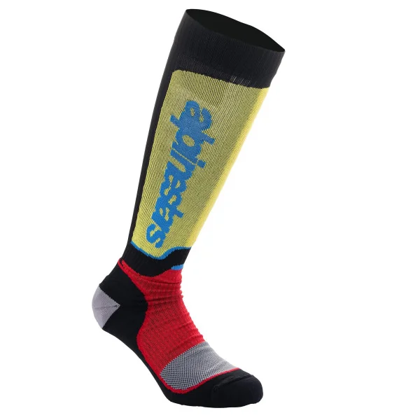 Calcetines Alpinestars Mx Plus Negro Rojo Azul Claro |4702324-1212|