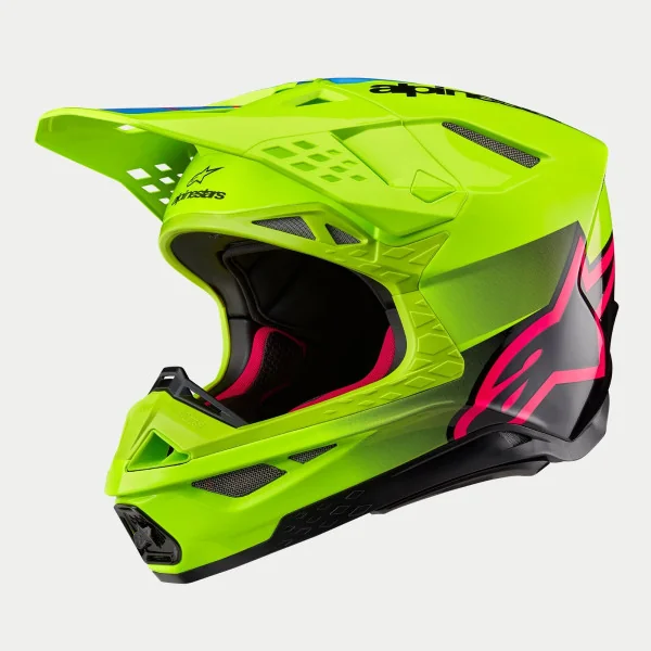 Casco Alpinestars Supertech S-M10 Unite Amarillo Fluor Negro Rosa Brillo |830162
