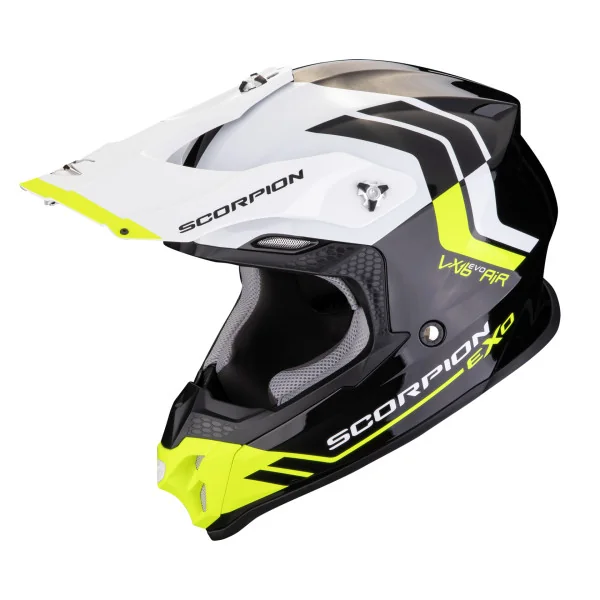 Casco Scorpion Vx-16 Evo Air Fusion Negro Amarillo Neon |146-430-141|
