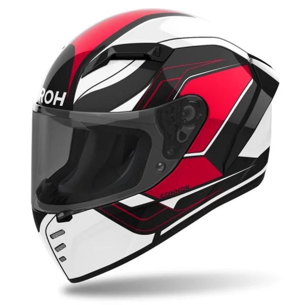 Casco Airoh Connor Dunk Blanco Negro Rojo Brillo |CND55|