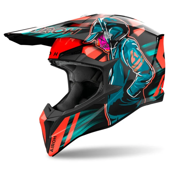 Casco Airoh Wraaap Cyber Naranja Brillo |WRC32|