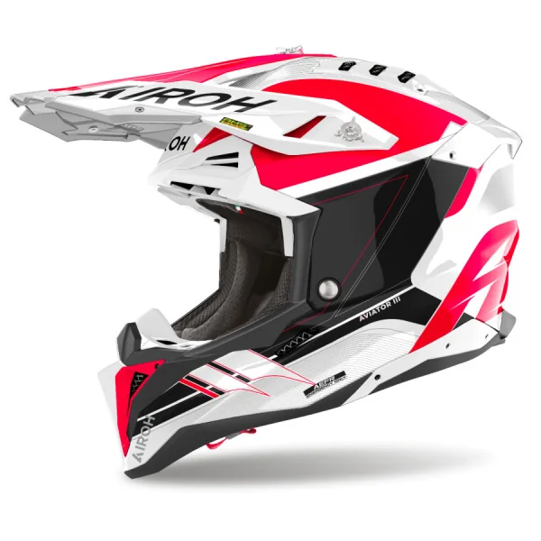 Casco Airoh Aviator 3 Saber Rojo Brillo |AV3SA55|