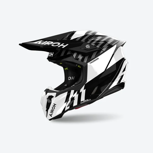 Casco Airoh Twist 3 Thunder Negro Blanco Brillo |TW3T17|