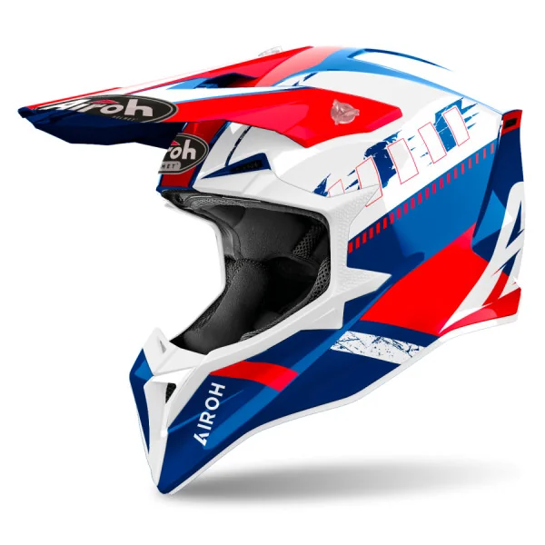 Casco Airoh Wraaap Feel Azul Rojo Brillo |WRF55|