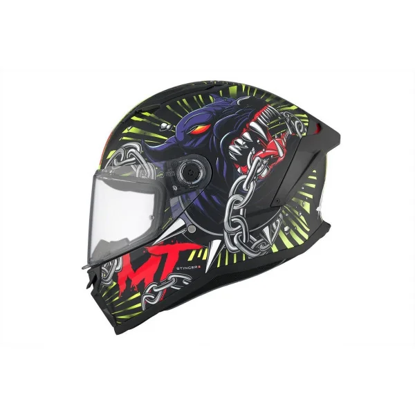 Casco MT Stinger 2 Akin Negro Mate Verde |1334A66033|