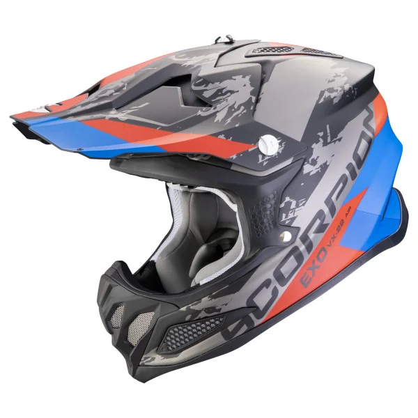 Casco Scorpion Vx 22 Air Cx Negro Mate Azul Rojo |32-438-326|