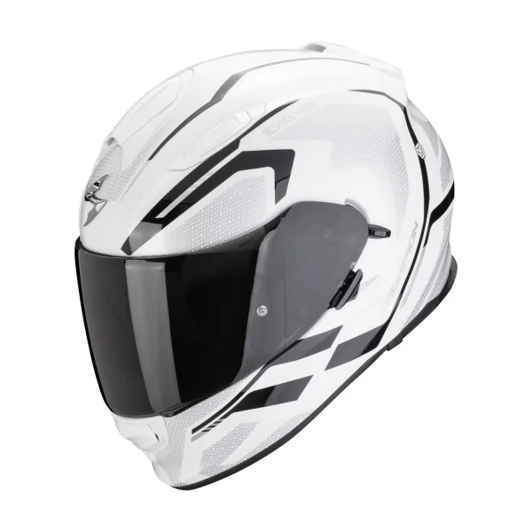 Casco Scorpion Exo 491 Kripta Blanco Negro |48-450-63|