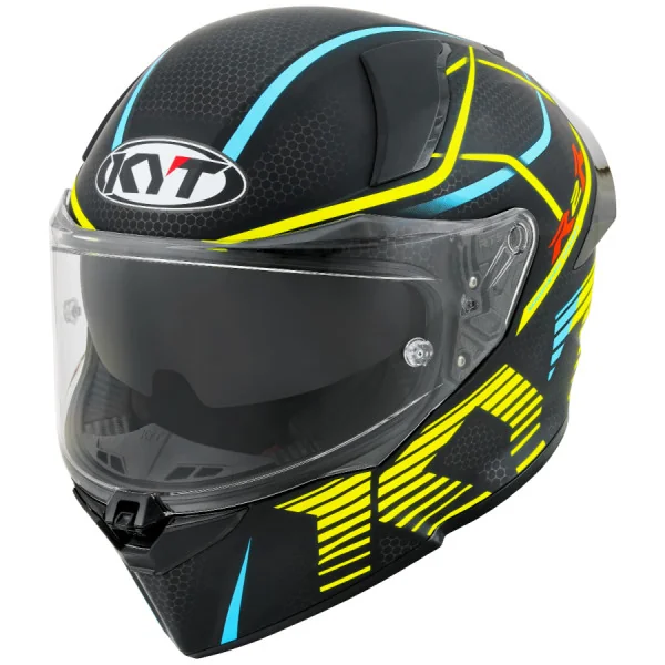 Casco Kyt R2R Concept Negro Mate Amarillo |Y6R20010|