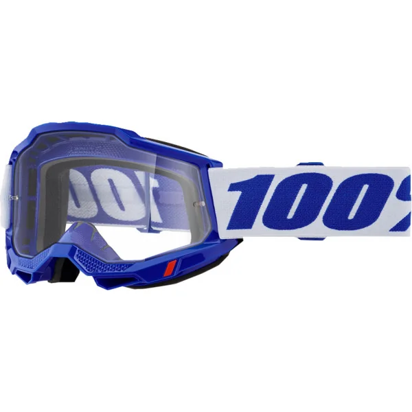 Máscara 100% Accuri 2 Azul Blanco Lente Transparente |26013462|