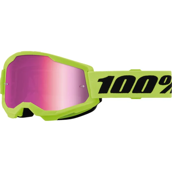 Máscara 100% Infantil Strata 2 Amarillo Fluor Lente Rosa |26013512|