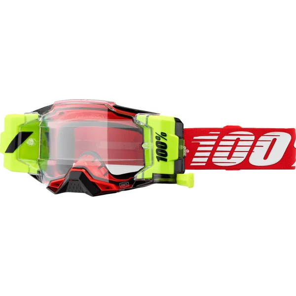 Máscara 100% Armega Forecast Rojo Lente Transparente |26013517|