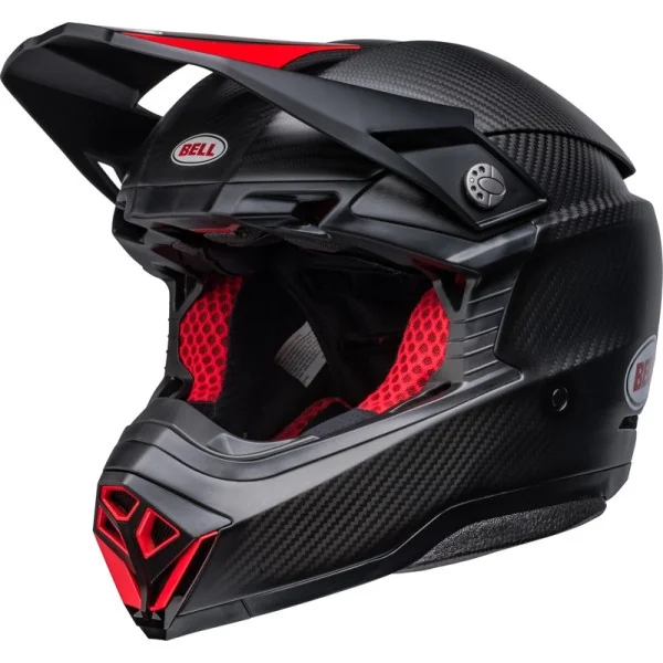 Casco Bell Moto-10 Spherical Satin Negro Brillo Rojo |800748301|