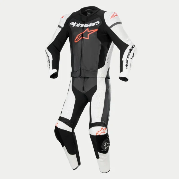 Mono Alpinestars Gp Force Lurv 2Pc Cuero Negro Blanco Rojo Fluor |3161324-1231|