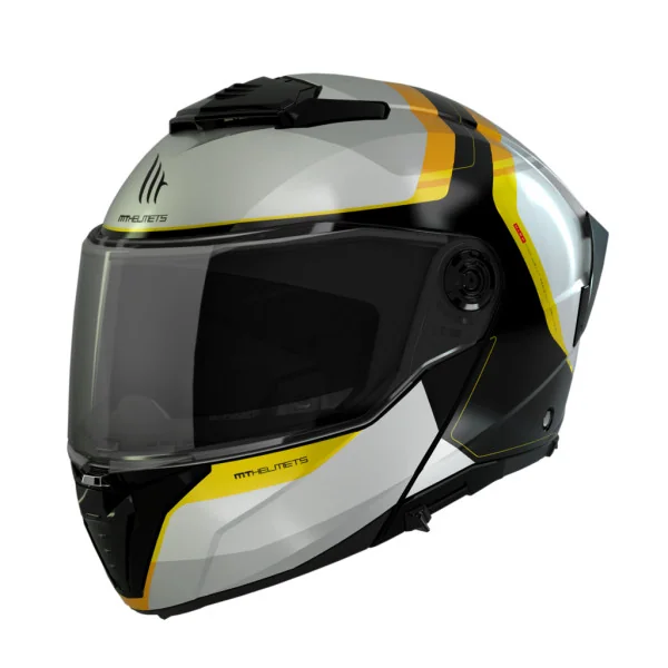 Casco MT Atom 2 Sv Emalla B3 Gris Negro Amarillo |1335B23131|