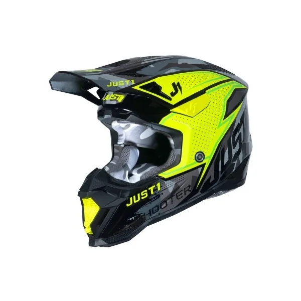 Casco Just1 J40 Shooter Camo Amarillo Fluor Negro |6060170145001|