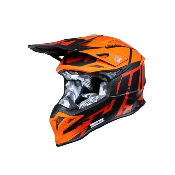 Casco Just1 J-39 Poseidon Naranja Negro Rojo |6060040151006|
