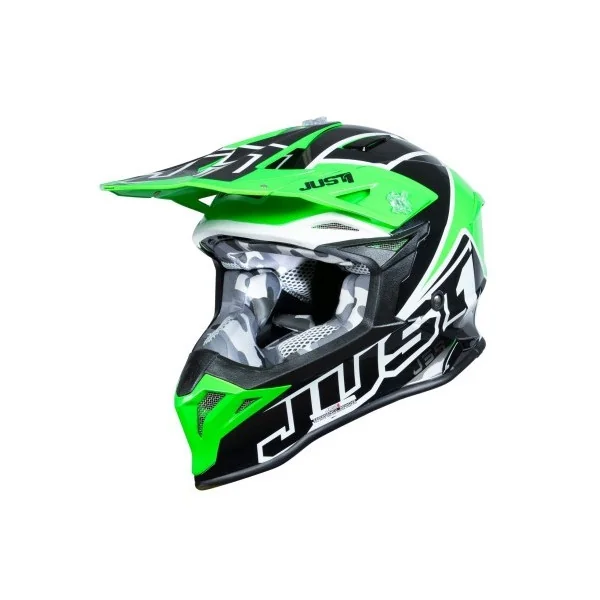 Casco Just1 J-39 Thruster Negro Verde Fluor Blanco |6060040145007|