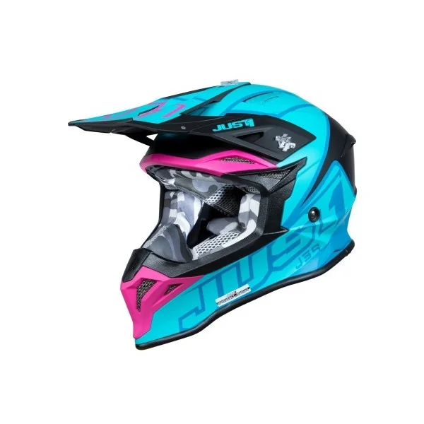 Casco Just1 J-39 Thruster Negro Azul Fucsia |6060040219007|