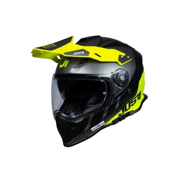 Casco Just1 J-34 Pro Outerspace Negro Titanio Amarillo Fluor |6070050194003|