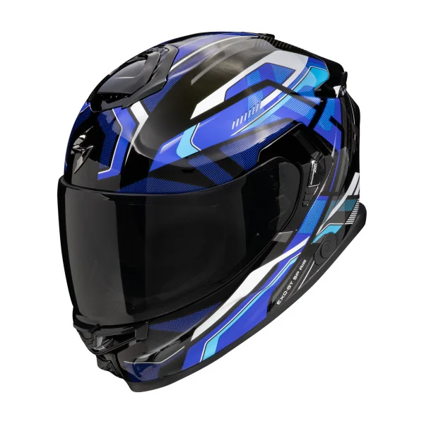 Casco Scorpion Exo-Gt Sp Air Augusta Negro Gris Azul |150-465-340|