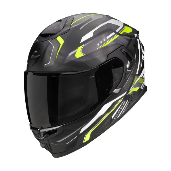 Casco Scorpion Exo-Gt Sp Air Augusta Negro Mate Gris Amarillo |150-465-342|